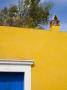 Blue Door On A Yellow Wall, San Miguel De Allende, Guanajuato State, Mexico by Julie Eggers Limited Edition Print