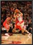Houston Rockets V Toronto Raptors: Andrea Bargnani And Luis Scola by Ron Turenne Limited Edition Pricing Art Print