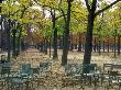 Trees And Empty Chairs In Autumn In The Luxembourg Gardens, Paris by Stephen Sharnoff Limited Edition Print
