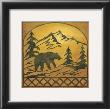 Lodge Bear Silhouette by Chariklia Zarris Limited Edition Print