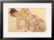 Knielende Halfnaakte by Egon Schiele Limited Edition Print