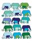 Cool Elephant Pattern by Avalisa Limited Edition Print