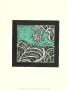 Exotic Woodblock In Aqua V by Chariklia Zarris Limited Edition Print