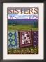 Sisters, Oregon View With Quilts On Fence, C.2009 by Lantern Press Limited Edition Pricing Art Print