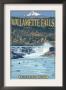 Willamette Falls - Oregon City, Or, C.2009 by Lantern Press Limited Edition Print