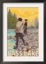 Bass Lake, California - Women Fishing, C.2009 by Lantern Press Limited Edition Pricing Art Print