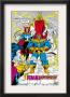 Infinity Gauntlet #5 Group: Thanos, Dr. Strange, Silver Surfer, Adam Warlock And Nebula Crouching by George Perez Limited Edition Print