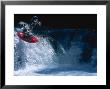 Kayaker Running A Double Drop At 2002 Oregon Cup Canyon Creek Extreme Downriver Race, Washington by Mike Tittel Limited Edition Print