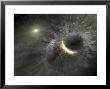 A Massive Collision Of Objects Smashed Together To Create The Dust Ring Around The Nearby Star Vega by Stocktrek Images Limited Edition Print