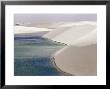 Lagoa Azul (Blue Lagoon) And Sand Dunes, Parque Nacional Dos Lencois Maranhenses, Brazil by Marco Simoni Limited Edition Print