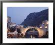 Stari Most Peace Bridge On Neretva River, Evening, Mostar, Bosnia, Bosnia-Herzegovina, Europe by Chris Kober Limited Edition Print