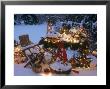 Christmas Decorations On A Snowy Terrace by Elke Borkowski Limited Edition Print