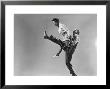 Leon Ames And Willa Mae Ricker Demonstrating A Step Of The Lindy Hop by Gjon Mili Limited Edition Print
