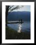 Man And His Dog On A Lake Skaha Dock by Mark Cosslett Limited Edition Pricing Art Print