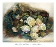 White Roses In Basket by Andrea Dern Limited Edition Pricing Art Print