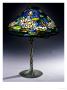 A Pond Lily Leaded Glass & Bronze Table Lamp by Tiffany Studios Limited Edition Print