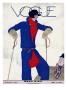 Vogue Cover - December 1927 by Pierre Mourgue Limited Edition Print