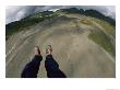 Motorized Paraglider Over A Broad Outwash Plain Between Volcanoes Near Klyuchevskoy by Peter Carsten Limited Edition Print