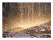 Backlit Drops Of Water Pelting Rocks by John Dunn Limited Edition Print