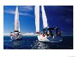 Yachts Cruising Leeward Isles, French Polynesia by John Borthwick Limited Edition Print