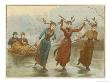 Our Reindeer Sleigh, Girls Wear Antlers To Tow The Old Couple On The Ice by Arthur Hopkins Limited Edition Print