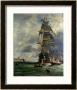 H.M.S. St. Vincent At Her Moorings Off The Entrance To Haslar Creek, Portsmouth, 1868 by Henry Thomas Dawson Limited Edition Print