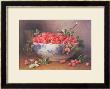 Still Life Of Raspberries In A Blue And White Bowl by William B. Hough Limited Edition Print