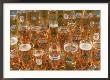 European Beer Glasses With Pretzels by Karen M. Romanko Limited Edition Print