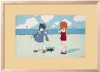 Children On The Beach, A Boy In A Sailor Suit Has His Trousers Bitten By A Crab by A. Bertiglia Limited Edition Pricing Art Print