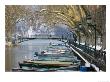 Lake Annecy And Boats Along Canal Du Vasse, Annecy, French Alps, Savoie, Chambery, France by Walter Bibikow Limited Edition Print