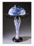 A Double Overlaid And Etched Glass And Silver Table Lamp by Daum Limited Edition Print