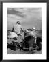 Family Driving On Motorcycle And Sidecar From Omaha, Nebraska To Salt Lake City, Ut by Allan Grant Limited Edition Print