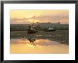 Fishing Boat At Sunset On The Aln Estuary At Low Tide, Alnmouth, Northumberland, England by Lee Frost Limited Edition Print