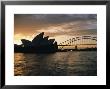 Sydney Opera House And Harbour Bridge In The Evening, Sydney, New South Wales, Australia by Amanda Hall Limited Edition Print