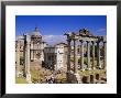 Temple Of Saturn And Santi Lucia E Martina, Forum, Rome, Lazio, Italy, Europe by John Miller Limited Edition Pricing Art Print