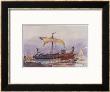 Warship Of Imperial Rome Is Rowed Out Of Harbour With Only A Light Sail Hoisted by Albert Sebille Limited Edition Print