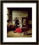 Woman Drinking With Soldiers, 1658 by Pieter De Hooch Limited Edition Print