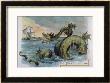 Sea Monster Looks At A Sailing Ship by R. Andre Limited Edition Pricing Art Print