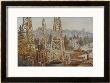 Oil Wells At Los Angeles by A. Muchton Limited Edition Print