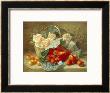 Still Life Of Summer Fruit And Peach Roses by Eloise Harriet Stannard Limited Edition Print