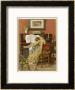 German Mother And Child At The Piano by Woldemar Friedrich Limited Edition Print