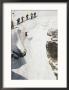 Skilled Skiers Plunge More Than 15 Feet In Corbet's Couloir At Jackson Hole, Wyoming by Raymond Gehman Limited Edition Print