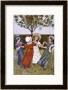 Four Young Girls Sing As They Go Round The Mulberry Bush by Millicent Sowerby Limited Edition Pricing Art Print