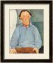 Portrait Of Sculptor Oscar Miestchanioff, Circa 1916 by Amedeo Modigliani Limited Edition Print