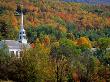 Stowe Autumn With Steeple, Vermont, Usa by David R. Frazier Limited Edition Print
