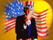 Uncle Sam And American Flag by Paul Katz Limited Edition Print