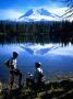 Mountain Bikers Enjoying View, Mt. Adams, Wa by Eric Sanford Limited Edition Print