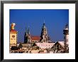 Beer Tents At Oktoberfest With Cathedral In The Background, Munich, Bavaria, Germany by Thomas Winz Limited Edition Print