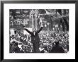 Richard Nixon Giving Victory Sign At Presidential Campaign Rally by Lee Balterman Limited Edition Pricing Art Print