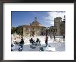 People At Outdoor Dining Area Plaza De La Virgen, La Seu, El Mercat, Valencia, Spain by Greg Elms Limited Edition Print